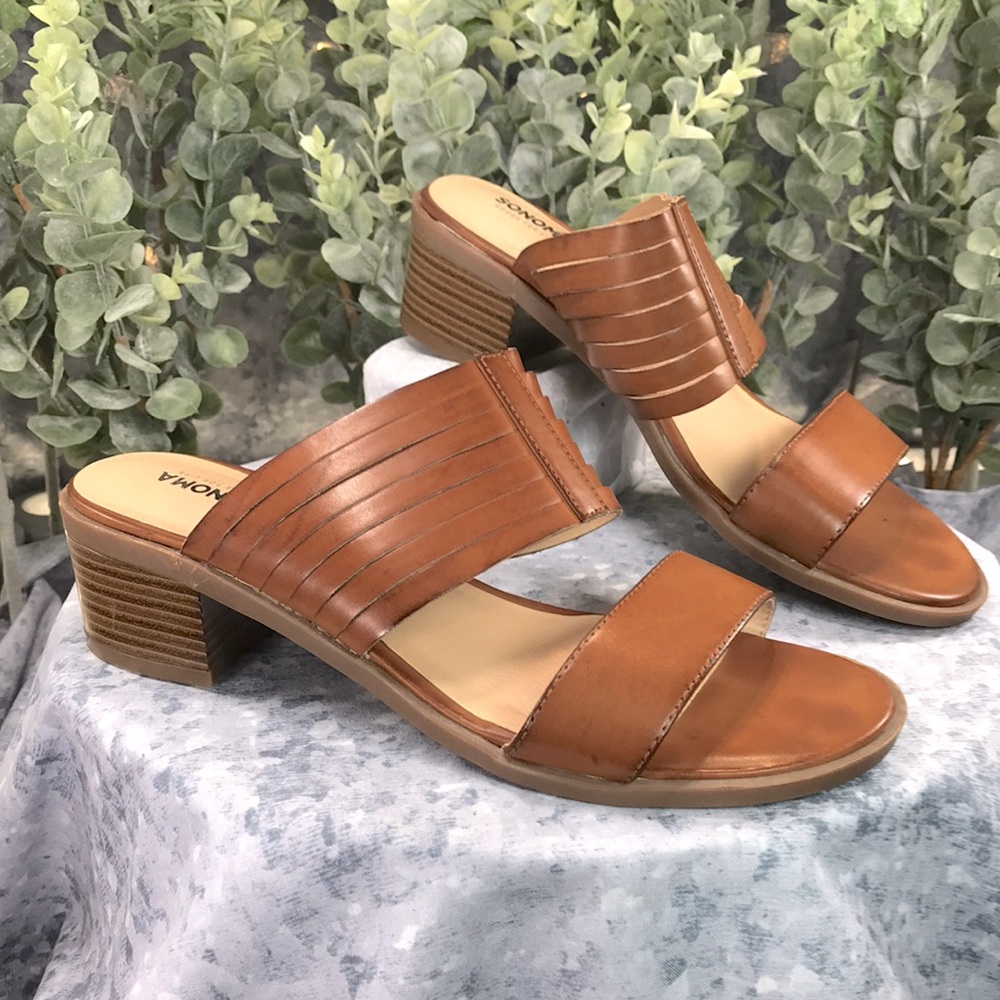 Sonoma Rakel Luggage 1.75” Block Heel Sandals WMS 6.5M☀️Brand NEW Condition☀️